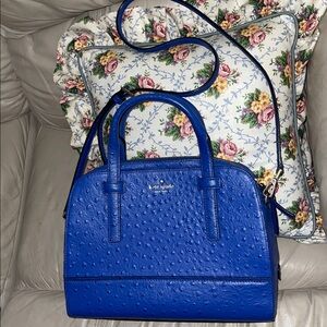 Kate Spade Blue Ostrich Handbag